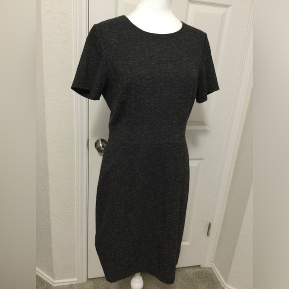 Amanda & Chelsea Heather Dark Gray Sort Sleeve Dress Size 6 - Picture 5 of 8